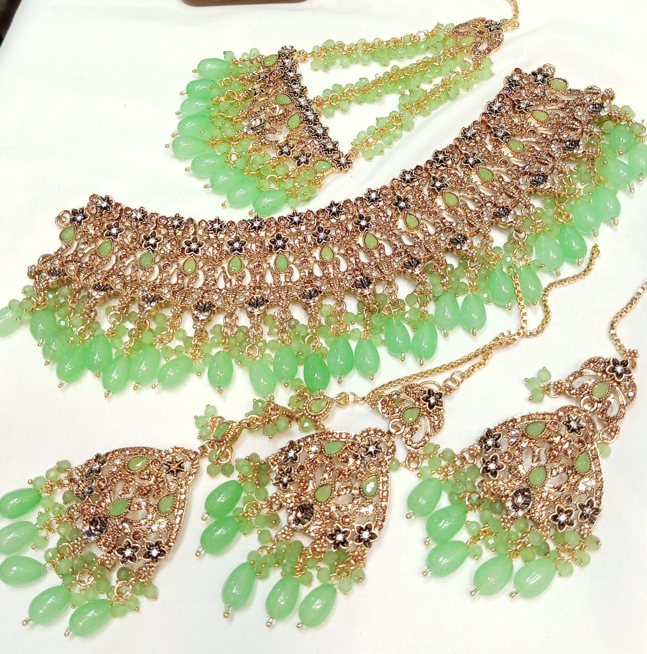 Enchanting Amber Radiance Bridal Set