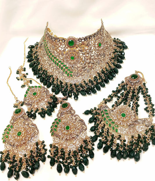Traditional Bridal Jewelry with Floral Motifs