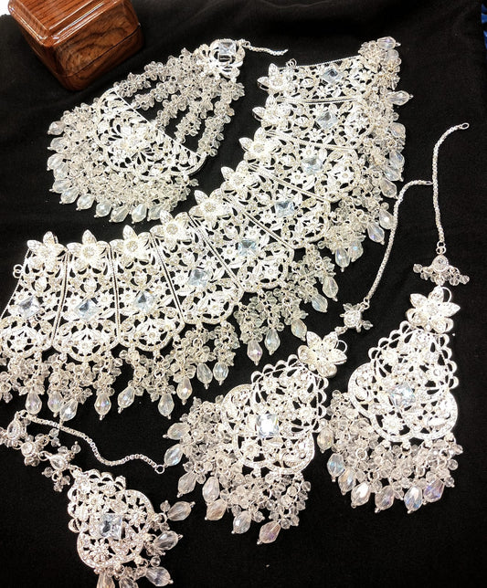 Intricate Kundan & Ruby Red Beaded Bridal Choker Set