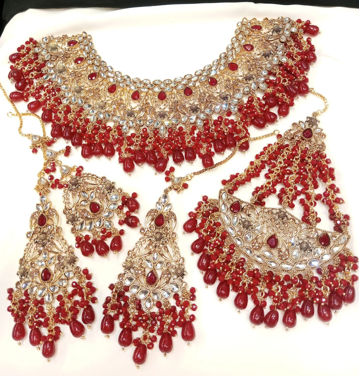 Crimson Radiance Bridal Set