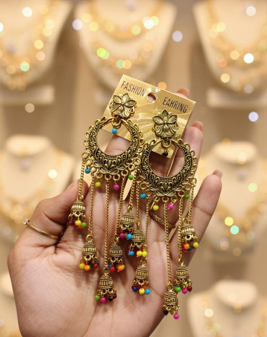 New stylist antique 5 step malti jhumki