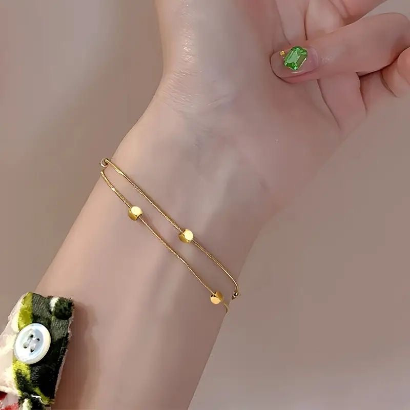 Stainless steel Two layer Braslet