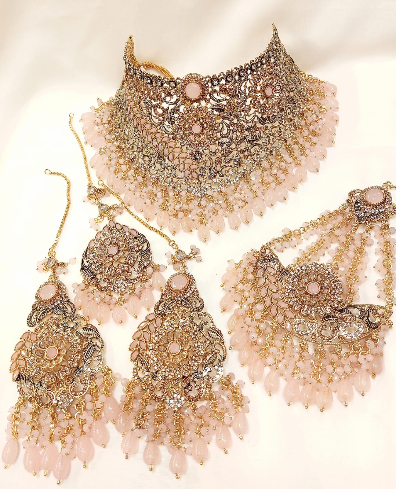 Traditional Bridal Jewelry with Floral Motifs