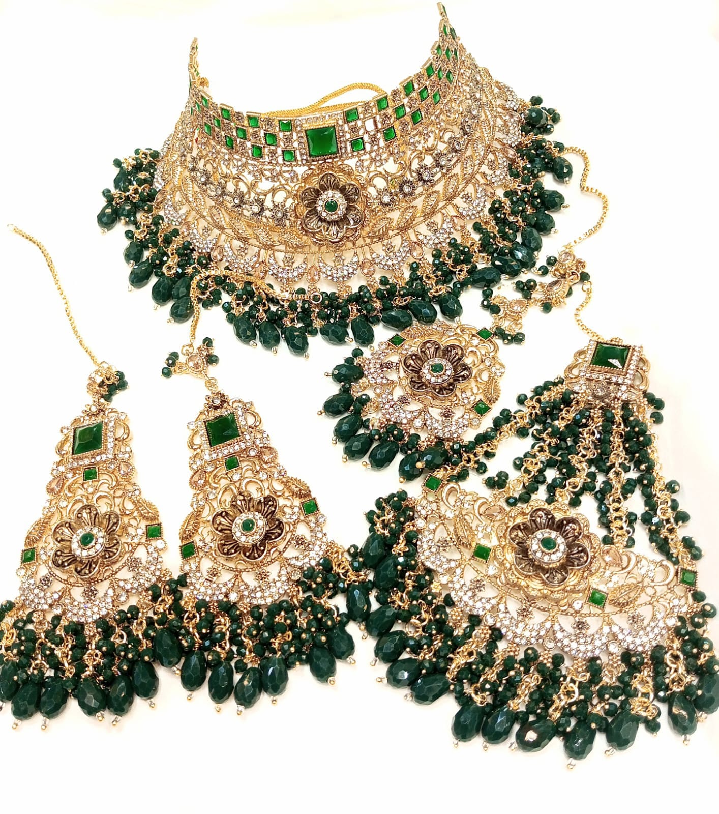 Traditional Bridal Jewelry with Floral Motifs