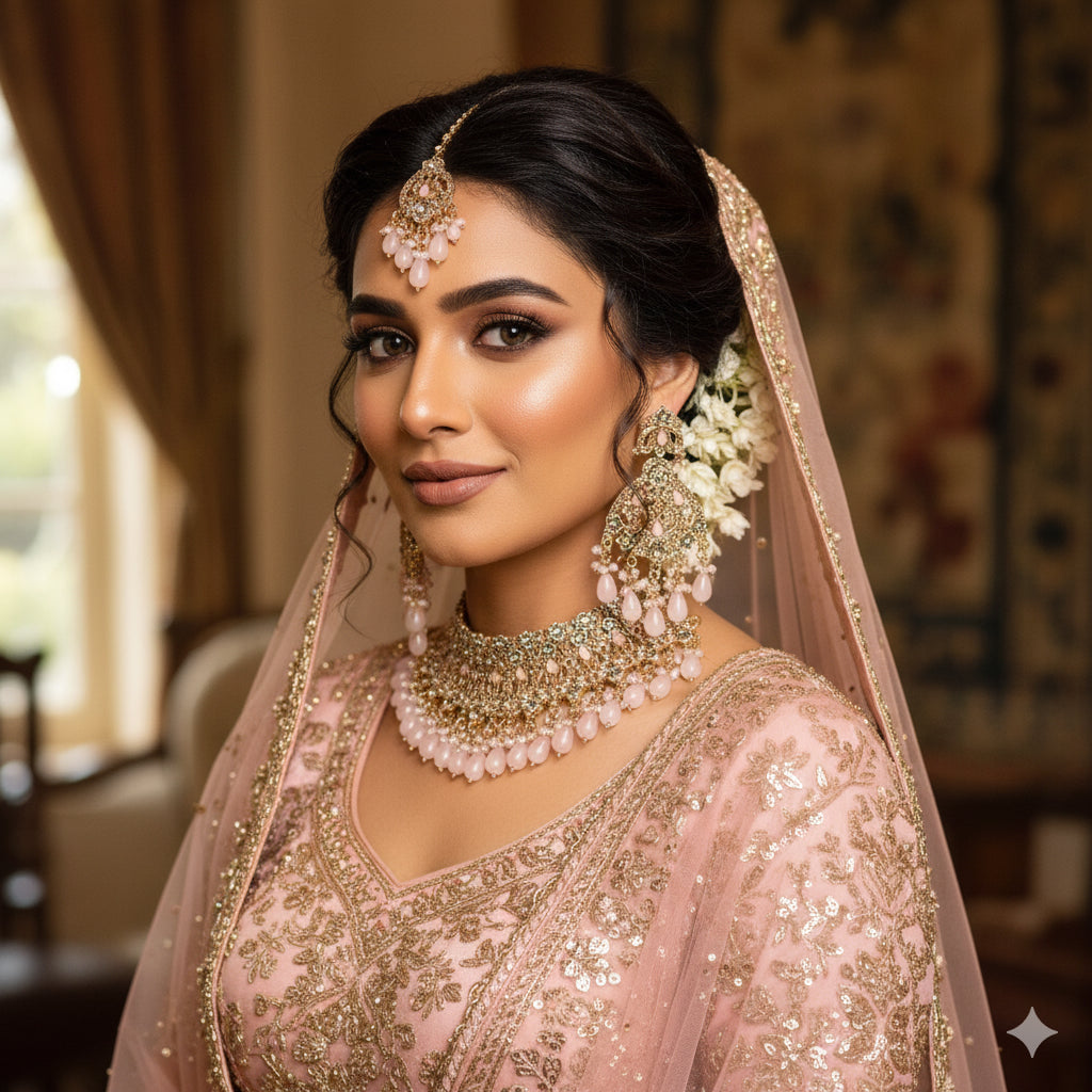 Enchanting Amber Aura Bridal Set
