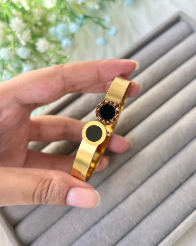 *316L* stainless steel elegant Roman numeral openable bangle