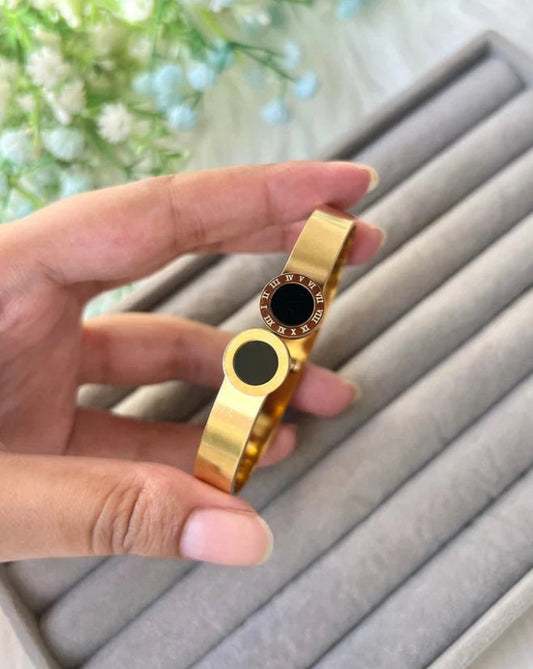 *316L* stainless steel elegant Roman numeral openable bangle