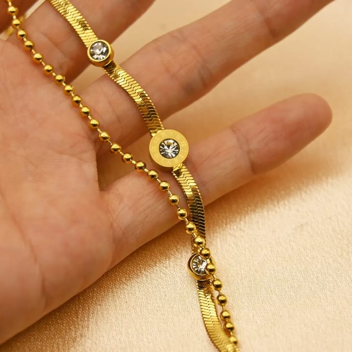 316L Stainless steel diamond bracelet for women fashion