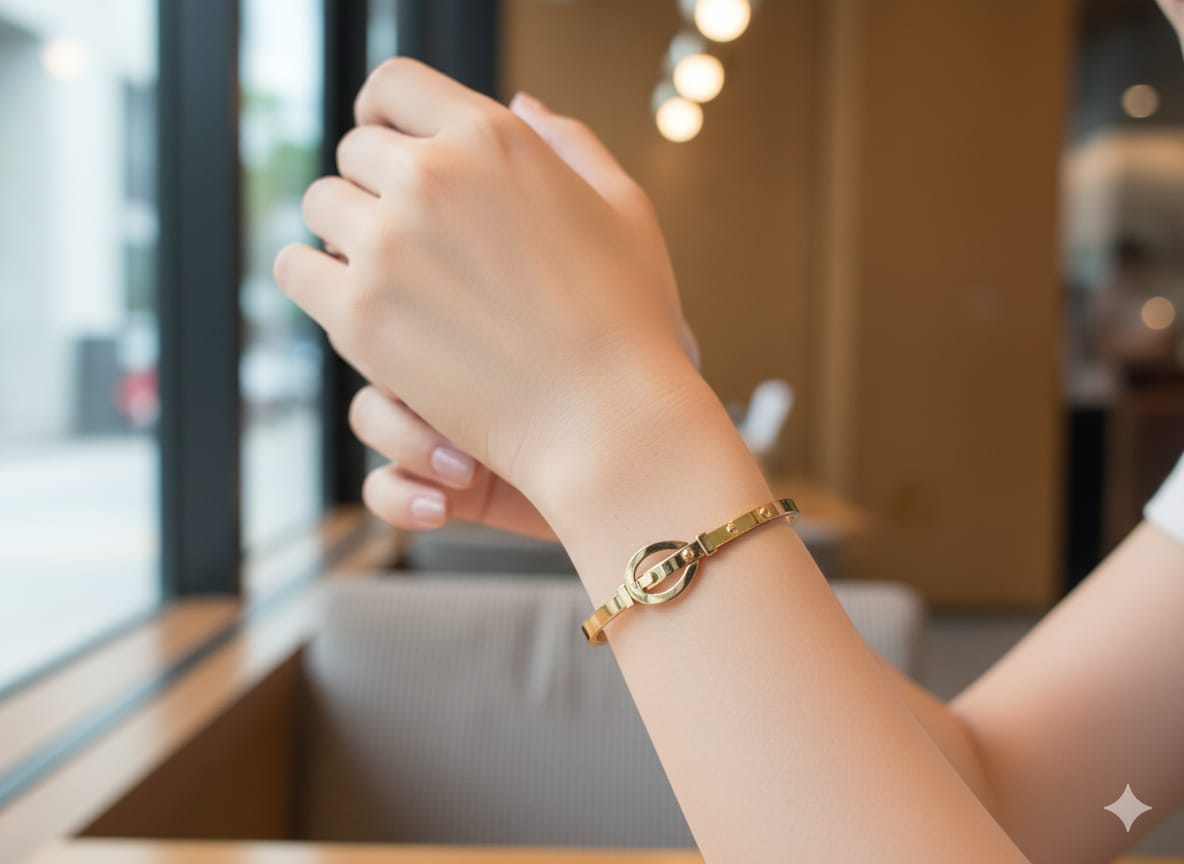 316L stainless steel belt shaped openable bracelet