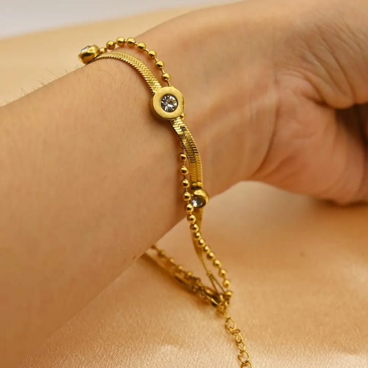 316L Stainless steel diamond bracelet for women fashion