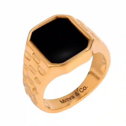 Vintage Black square ring