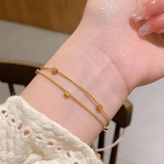 Stainless steel Two layer Braslet