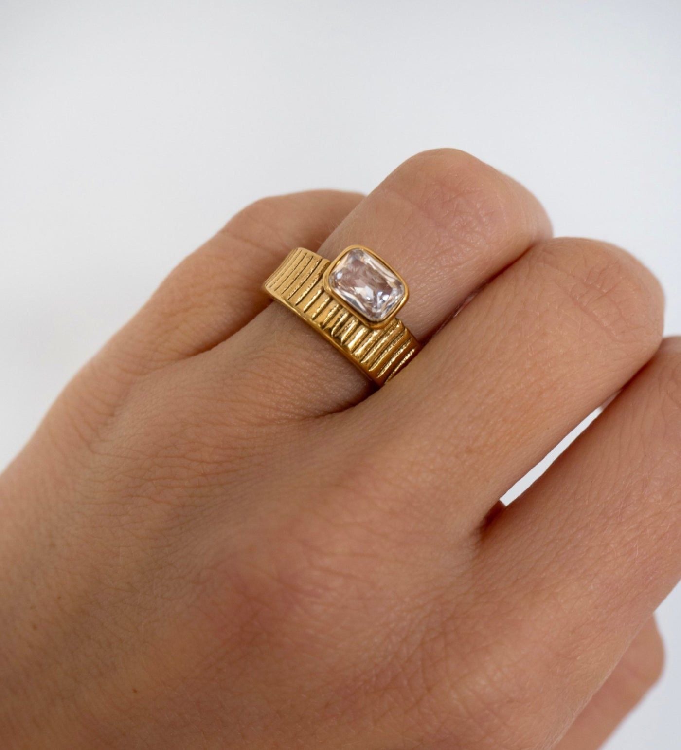 CZ Square Zarkoon RING