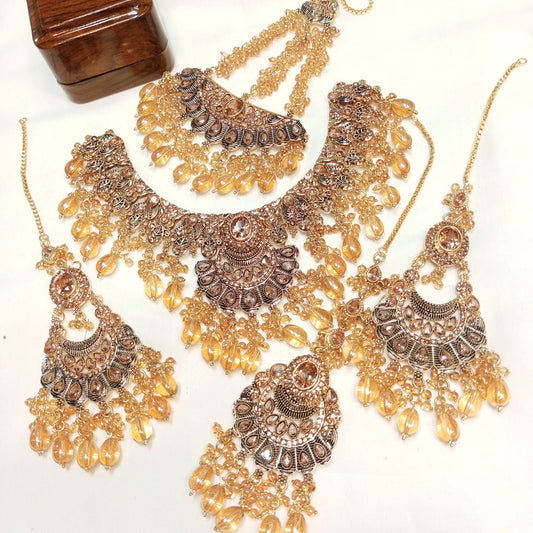 Handcrafted Bridal Ensemble and Stone Accents