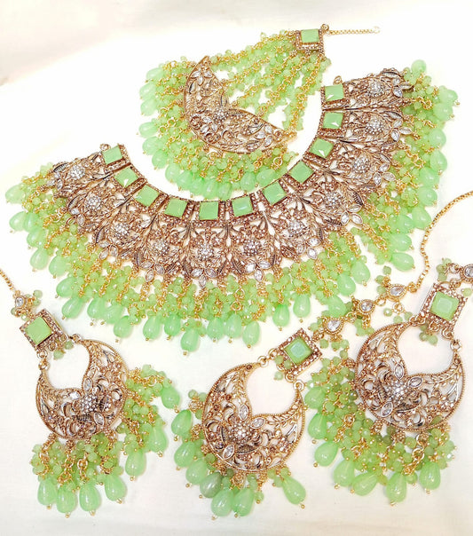 Enchanting Amber Aura Bridal Set