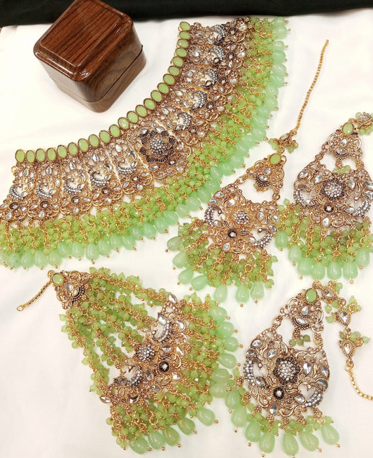 Antique Gold Finish Bridal Jewelry