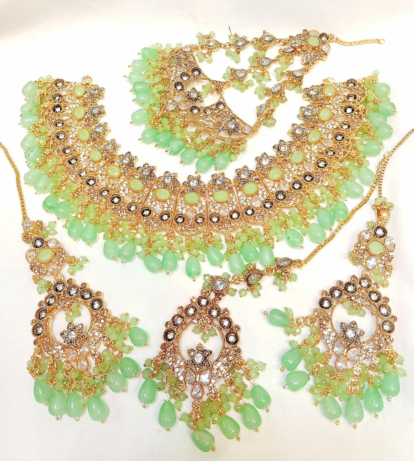Enchanting Golden Aura Bridal Set