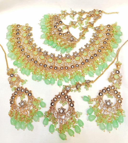 Enchanting Golden Aura Bridal Set