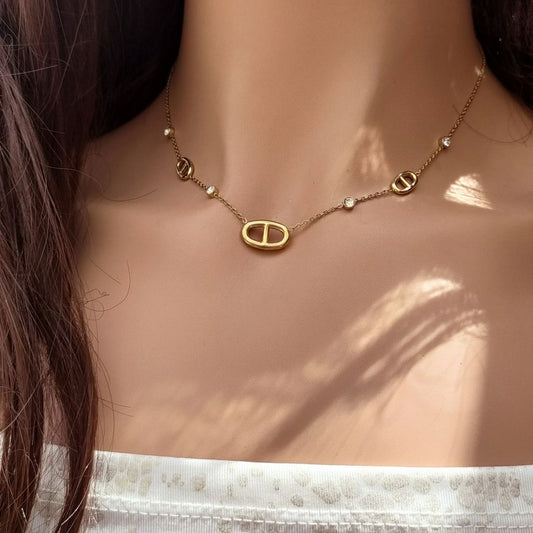 Stainless steel CD NECKLACE