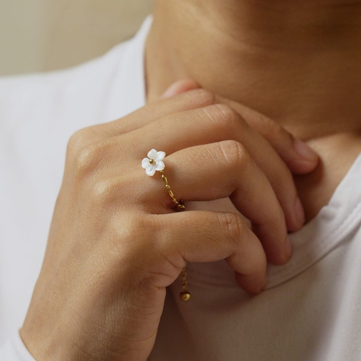 Trendy flower Updown ring 💍