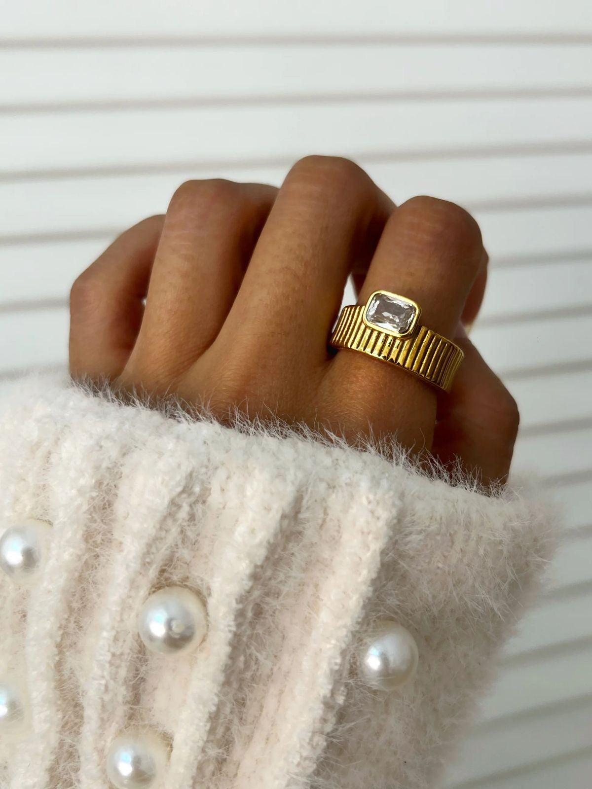 CZ Square Zarkoon RING