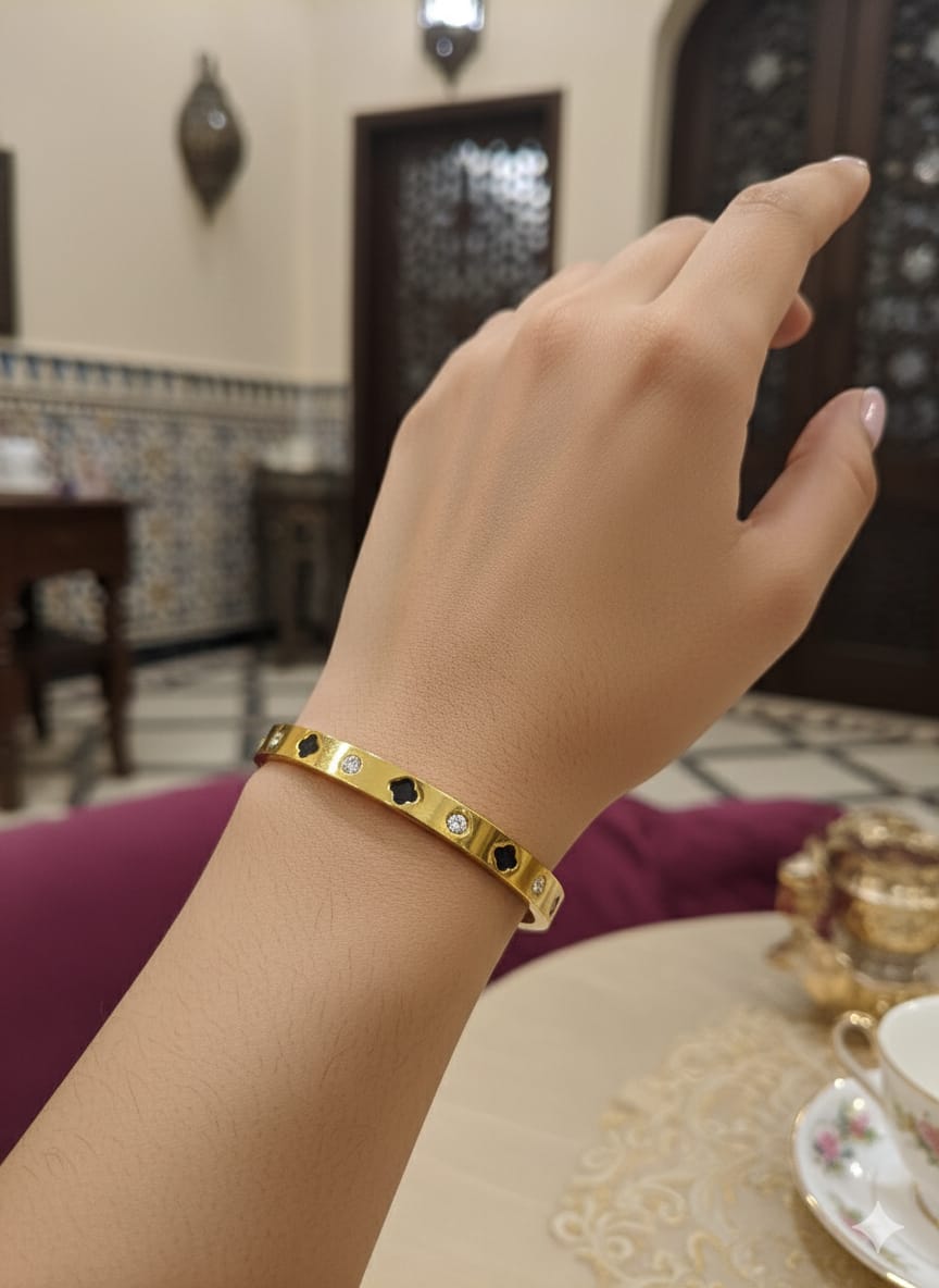 *316* stainless steel diamond openable bangle