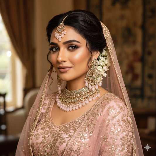 Enchanting Amber Aura Bridal Set