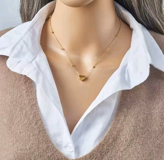 *316L* stainless steel heart love chain necklace