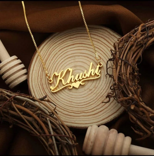 bottom heart style name necklace jewellery india 915465