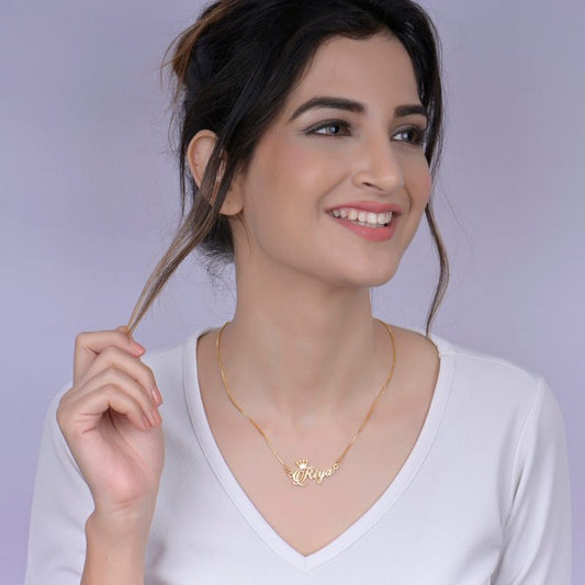 crown name necklace jewellery india 281754