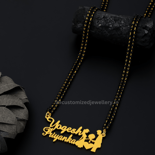 custom couple name necklace personalized gold name pendant for lovers jewellery india 316948