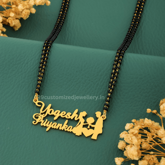 custom couple name necklace personalized gold name pendant for lovers jewellery india 518465