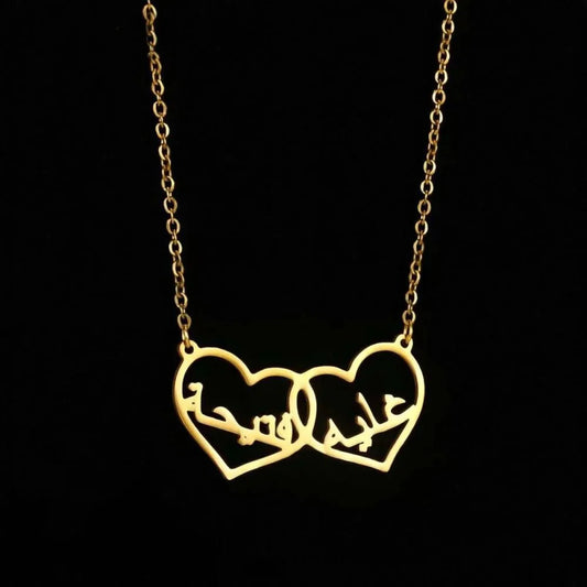 custom urdu name necklace personalized couple name pendant in gold jewellery india 806074