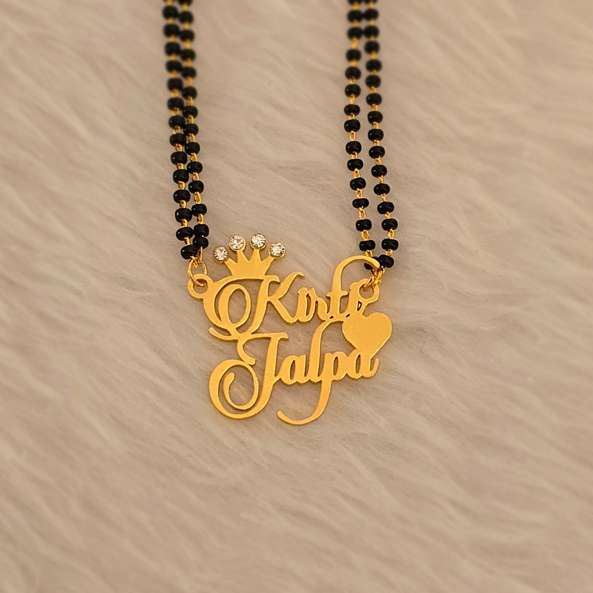 diamond crown star heart personalized name necklace jewellery india 839704