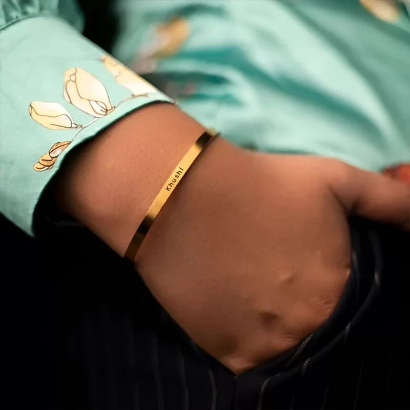 gold plated personalized engraved name kada jewellery india 165803