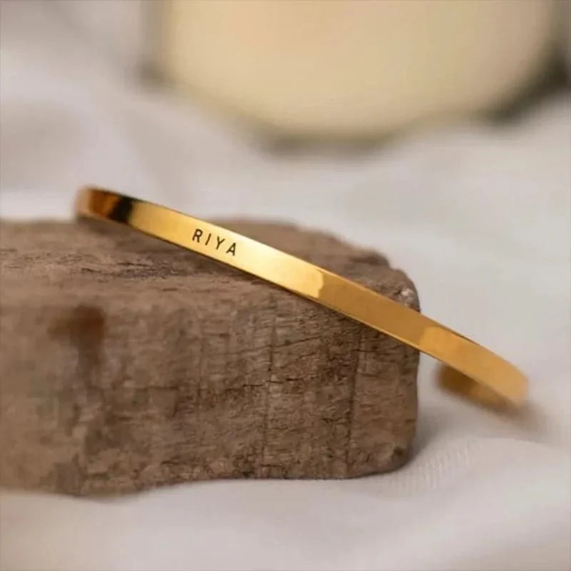 gold plated personalized engraved name kada jewellery india 829207