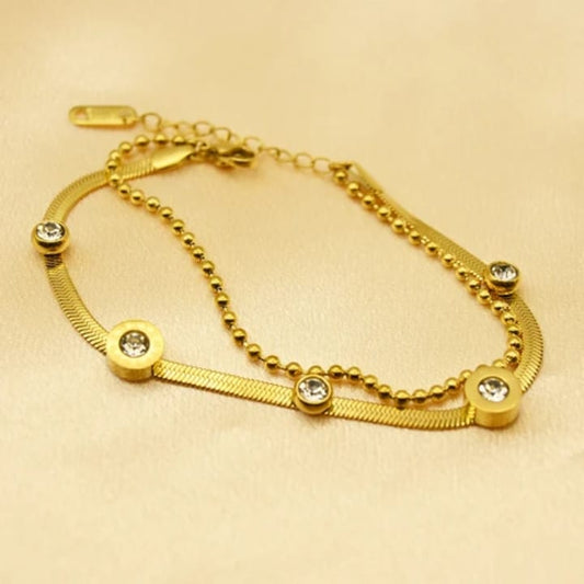 316L Stainless steel diamond bracelet for women fashion