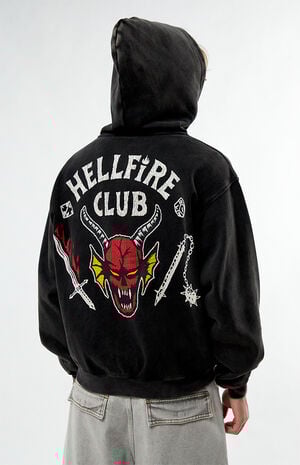 Back hell Fire logo hoodie